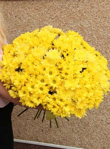 15 желтых хризантем  от интернет-магазина цветов в 