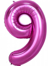 Шар цифра "9" малиновый  от интернет-магазина «» в 