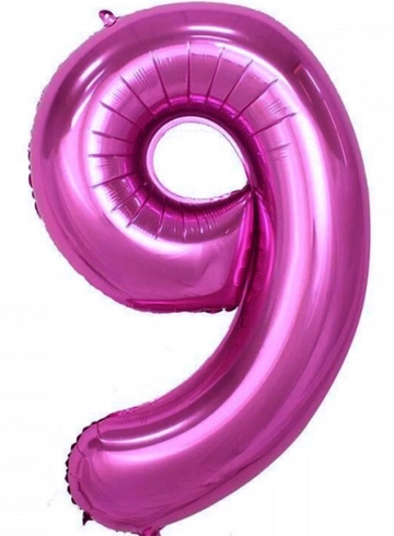 Шар цифра "9" малиновый  от интернет-магазина цветов в 