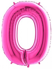 Шар цифра "0" малиновая  от интернет-магазина «» в 