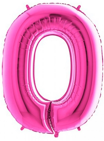 Шар цифра "0" малиновая  от интернет-магазина цветов в 