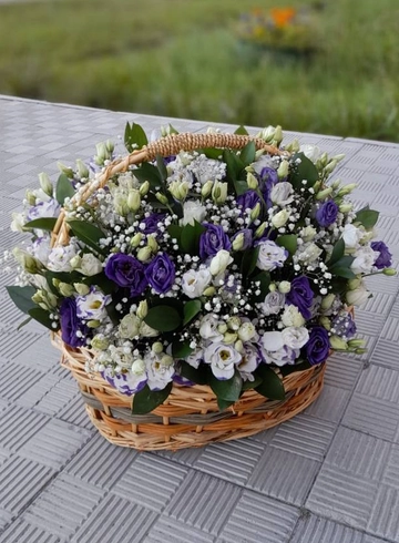 Эустома в корзине! от интернет-магазина цветов в 