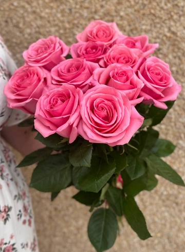 11 розовых роз от интернет-магазина цветов в 