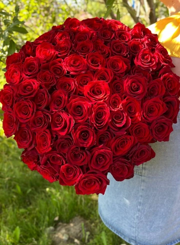 71 красная роза  от интернет-магазина цветов в 